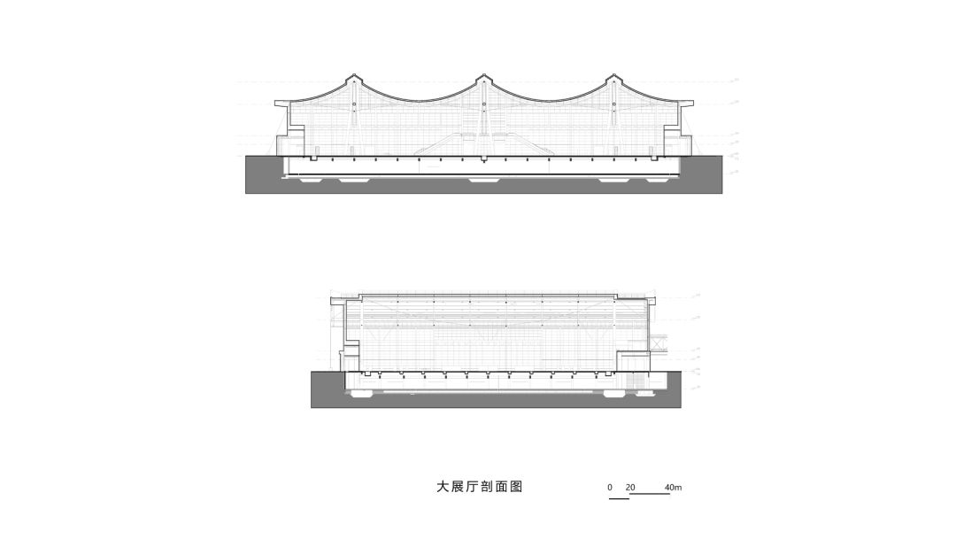 大展厅剖面图