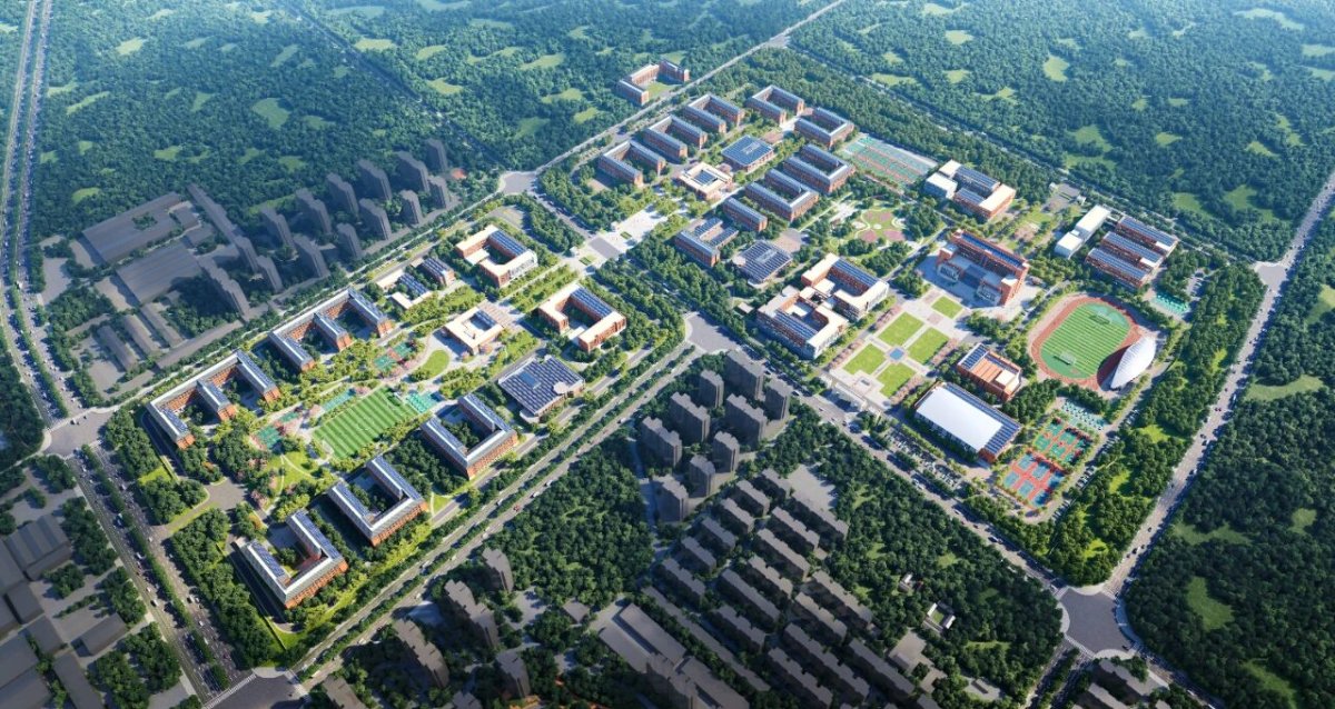 总体鸟瞰效果图-由西北向东南望