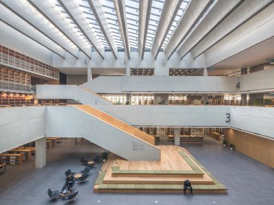北京工业大学逸夫图书馆室内设计 / WAU建筑事务所