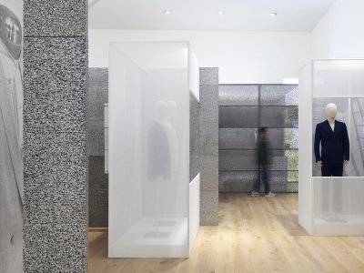 实用与摩登：20世纪男士时尚生活展空间设计 / 灰空间建筑事务所