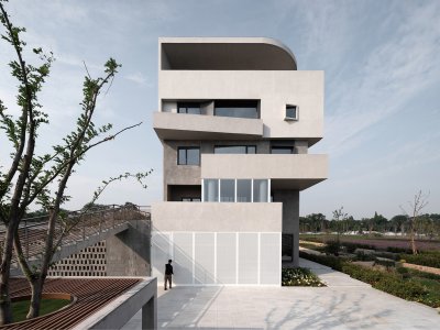 回头潮堤岸上的建筑，浙江 / 森上建筑设计