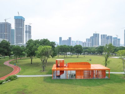 深圳坪山中心公园大草坪城市书房 / 厘米制造 + 0321STUDIO