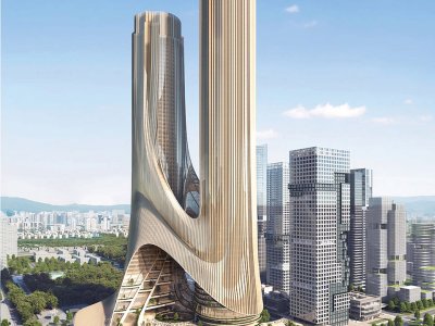 深圳湾超级总部基地C塔竞赛优胜方案 / Zaha Hadid Architects
