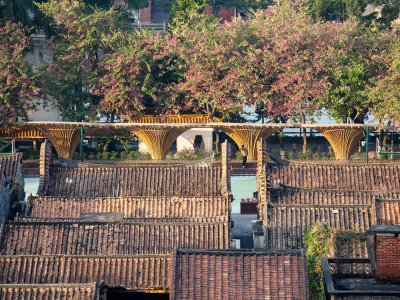 长岐球场竹廊，佛山 / 竖梁社 + 华南理工大学建筑学院