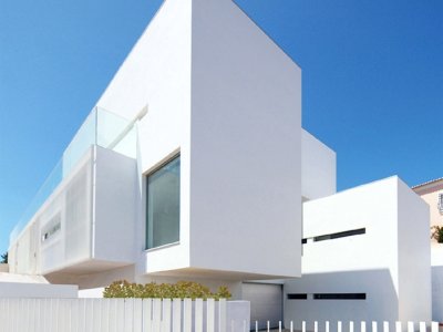 里斯本的白色住宅，葡萄牙