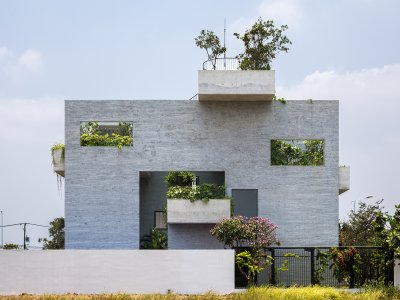 都市生活里的花园住宅，越南
