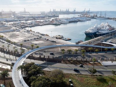 飘起的人行桥，Onda Atlántica 桥 / Onda Arquitectura