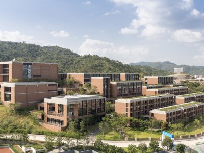 一个如瀑布般落下的综合体 - 深圳华润小径湾大学