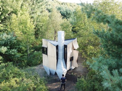 可持续白蜡木小屋，美国 / Leslie Lok and Sasa Zivkovic (HANNAH)