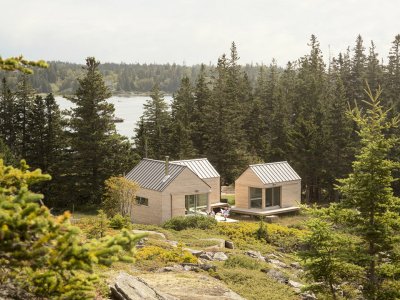 采石场上的小木屋，美国