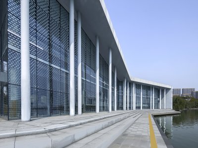 金华湖海塘公园文化休闲建筑群