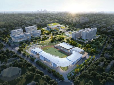 浙江海盐全民康体活动中心及城市展示馆市民广场