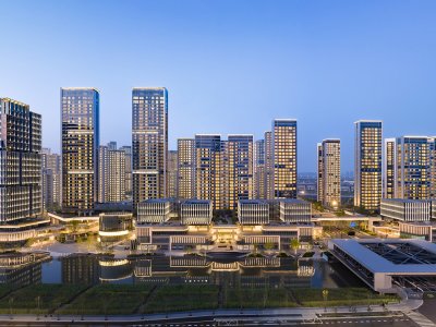 杭州亚运会亚运村万科日耀之城滨水商业项目 / HKS