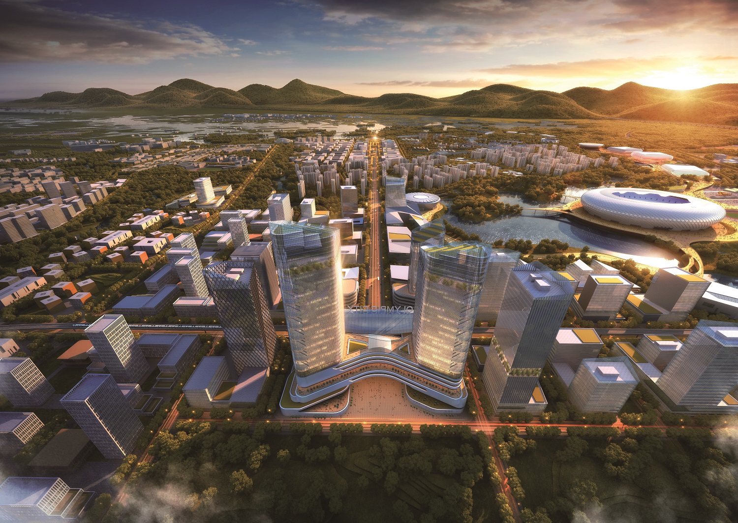 成都天府奥体城概念性规划及城市设计
