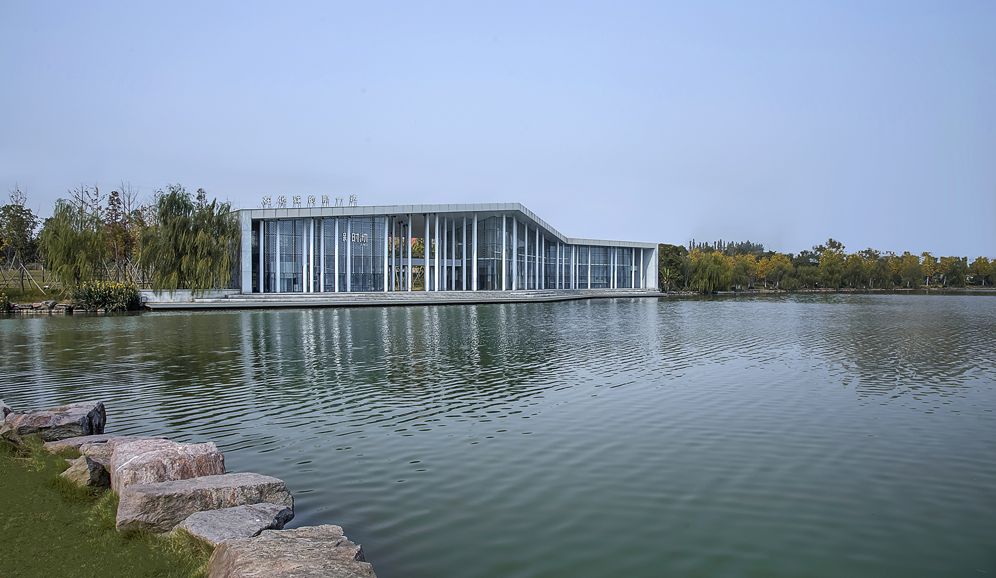 金华湖海塘公园文化休闲建筑群