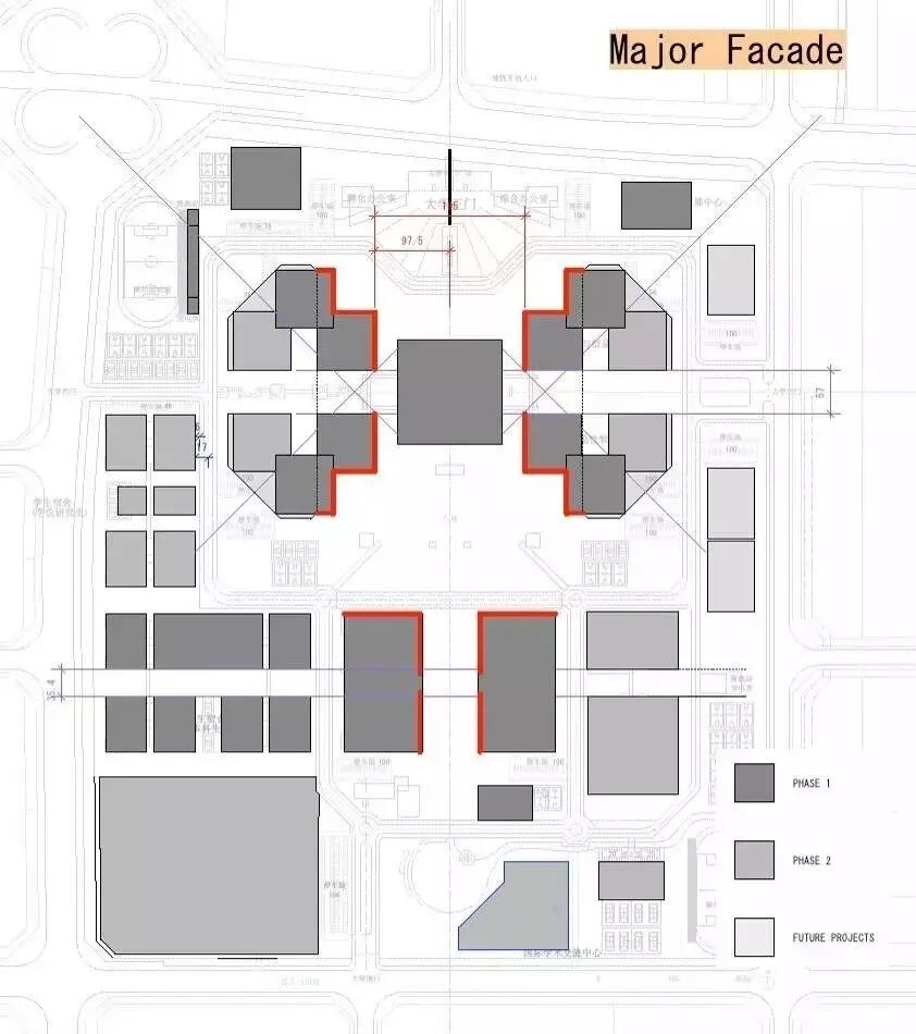 校园规划主要立面控制图