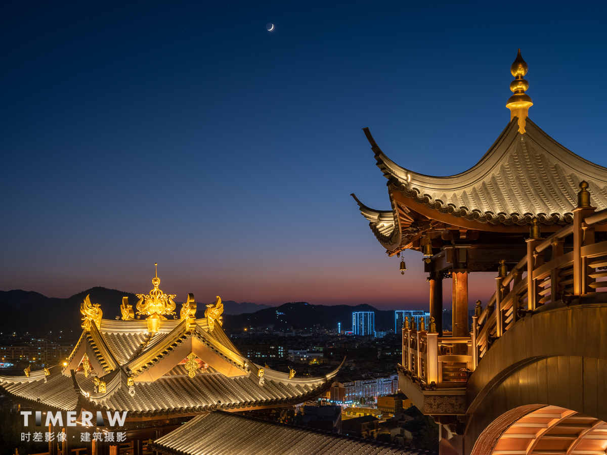 义乌鸡鸣阁景观建筑